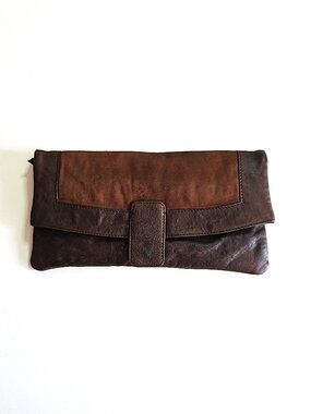 Filippa K brown leather clutch - please read carefully